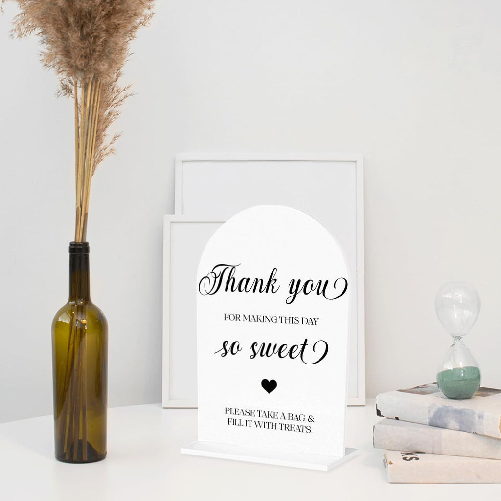 Candy Bar Sign, Dessert Table Sign, Wedding Engagement Bridal Shower Decor fo Ceremony Reception Party, Weddings Table White Acrylic Sign Wedding13