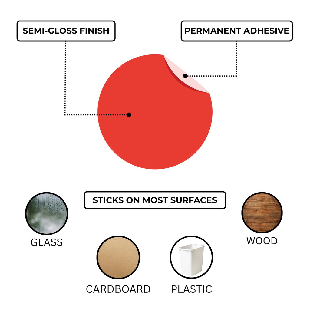 ChromaLabel red dot stickers, 1/4 inch small round color coding labels, mini circle stickers for inventory, classroom, and office use