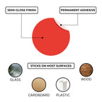 ChromaLabel red dot stickers, 1/4 inch small round color coding labels, mini circle stickers for inventory, classroom, and office use