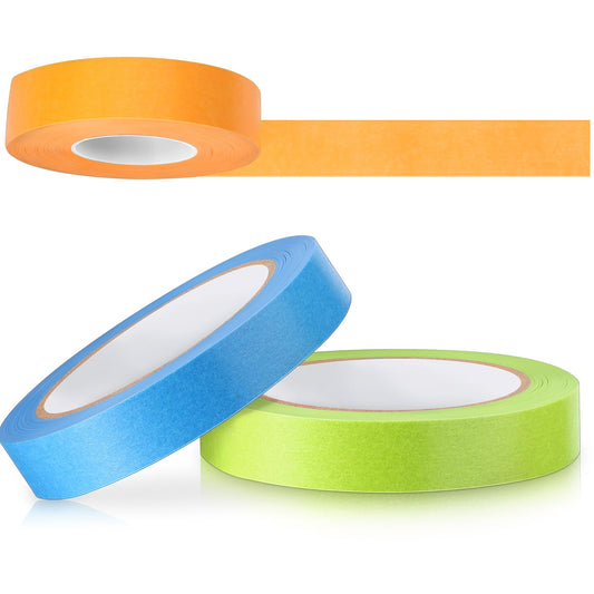 Glenmal 3 Rolls Laboratory Labeling Tapes, 164 Feet Long x 3/4 Inch Width, Temperature Resistant Water Resistant Freezer, Assorted Color for Marking and Color Coding Label Tape