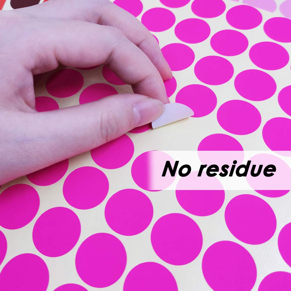 SourceTon 2800-Pack 3/4 Inch Round Color Coding Dots - 20 Vibrant Neon Colors, Removable Sticker Labels (70 per Sheet)