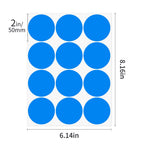 2 Inch Large Colored Dot Stickers Big Removable Circle Labels Multicolored 2 Inch