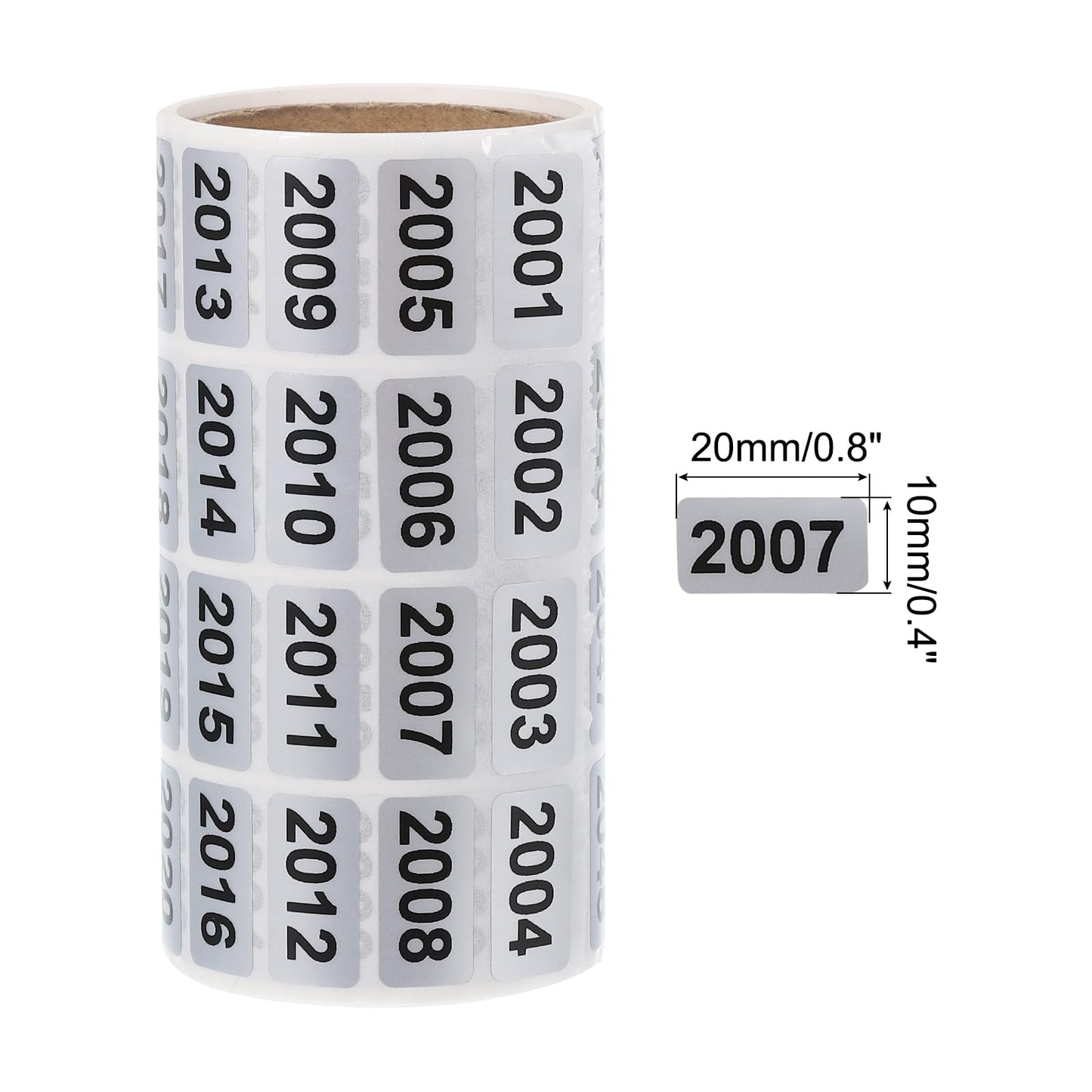 MECCANIXITY 2001 to 3000 Consecutive Number Stickers Inventory Label Black Numbers for Office Warehouse Numbering Classification, Total 2000pcs