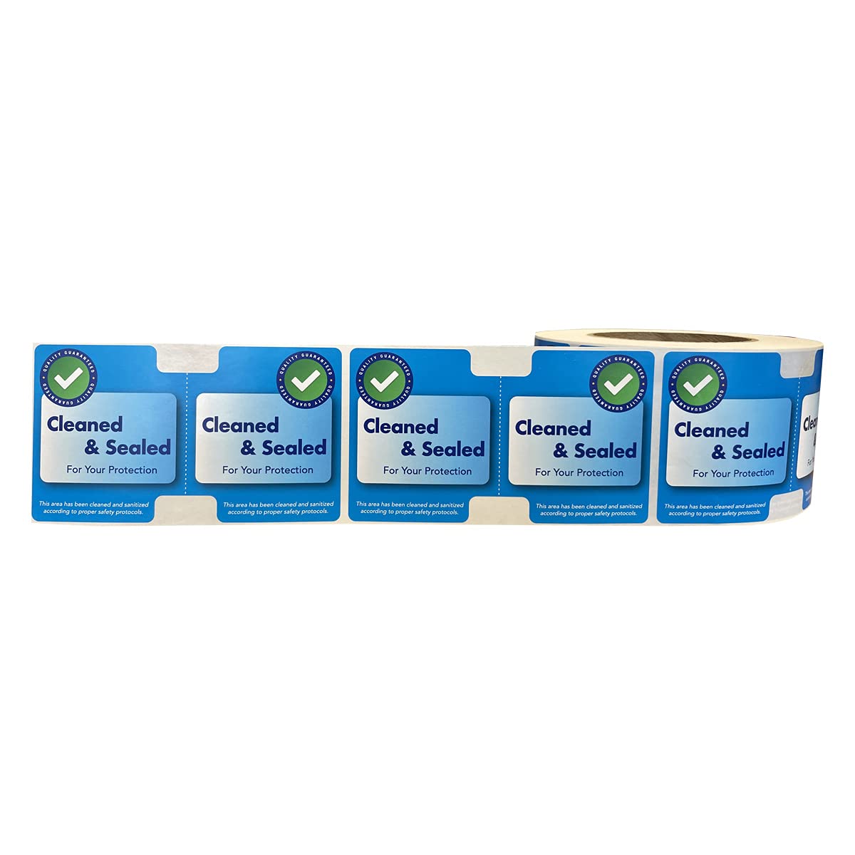 Cleaned and Sealed Tamper Door Seal Labels 2.875 x 5 Inch 500 Total Labels