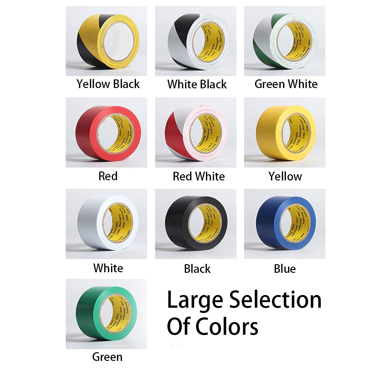 APT, Multi Color Marking Tape, Premium Safety Marking and Dance Floor Splicing Tape, 6 mil Thick (Black, 1 Roll) Black