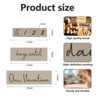 6 Pcs Our Vocation Wooden Countdown Calendar Blocks Desk Decor