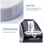 Compatible with DYMO LW 30336 Barcode Label Maker Refill 1" x 2-1/8" White 1" x 2-1/8" 4