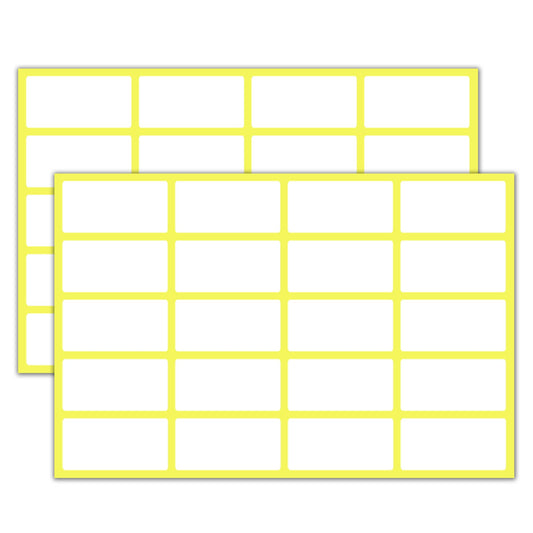 500 Pack, 1.5" x 0.75" - Blank White Labels Stickers to Write On, Stick On Adhesive Sticky Labels 500 Pieces