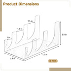 Homaisson 8 PCS Acrylic Plate Stands for Display, 3-Tier Clear Dinnerware Rack Set, Multifunction Transparent Plate Holders for Kitchen Cabinets, China Platters, Glass Cups, Books, 7.2 x 3.9 x 3.9 in