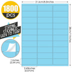 Geyee 1800 Pcs Neon Colored Address Label 1''x2-5/8'' Printable, Multicolor