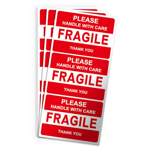 Fragile Stickers, Vinyl Laminated, for Shipping Packing, Weather Resistant UV Protected, Removable, 50 Labels (2.5x3.5 inch) 2.5x3.5 inch