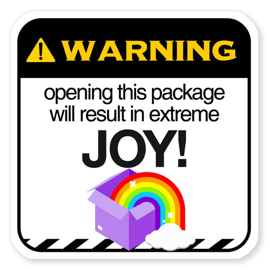 480 PCS Extreme Joy Warning Small Business Stickers,Cute Rainbow Warning Small Business Stickers,Small Business Stickers,Thank You Stickers,Business Packaging Stickers Envelop Seals