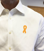 Orange awareness ribbon stickers, 2-inch adhesive labels, all-purpose, 500 total, featuring a bright orange awareness ribbon design.