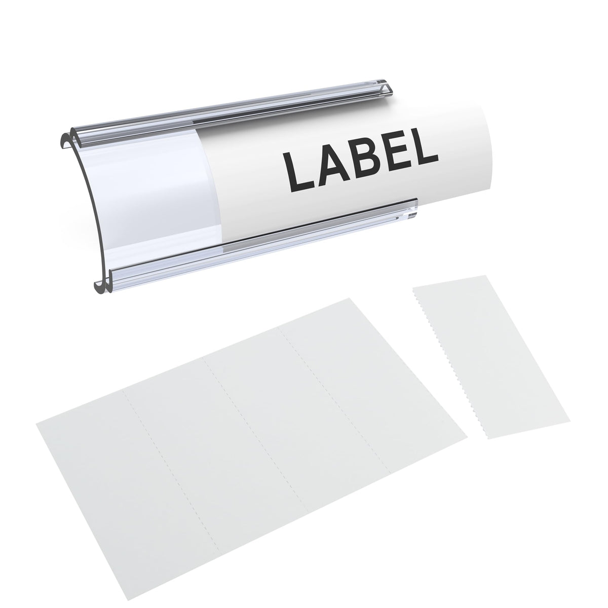 30Pcs Wire Shelf Label Holders, Wire Rack Label Holder, Compatible with Metro and Nexel 1-1/4in Shelves - Paper Inserts Included
