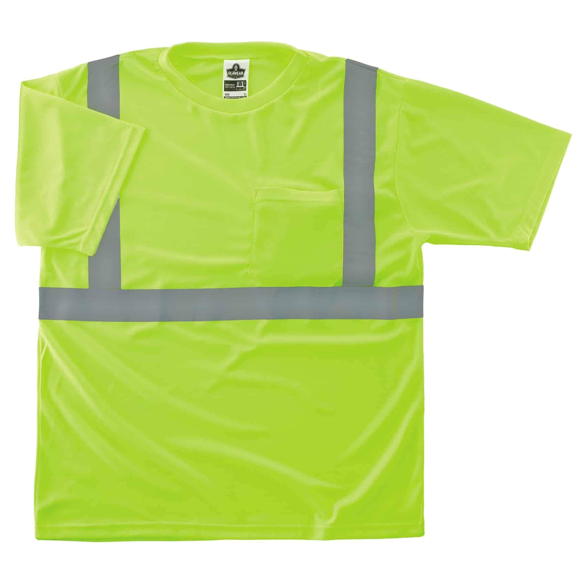Ergodyne unisex adult High Visibility Reflective Safety T-shirt T shirt, Lime, Silver, 3X-Large Extra Extra Extra Large (XXXL)