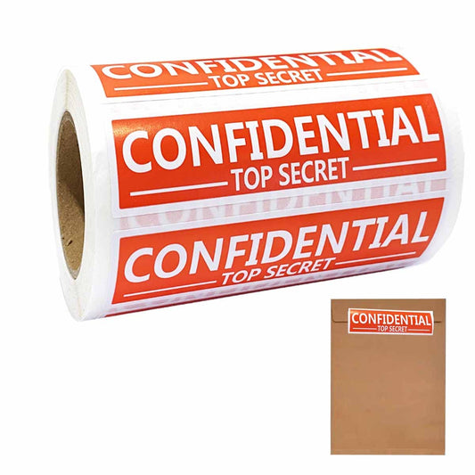 Confidential Stickers,File Handling Instructions Stickers Labels,4x1 Inch,500 Pcs Per Pack