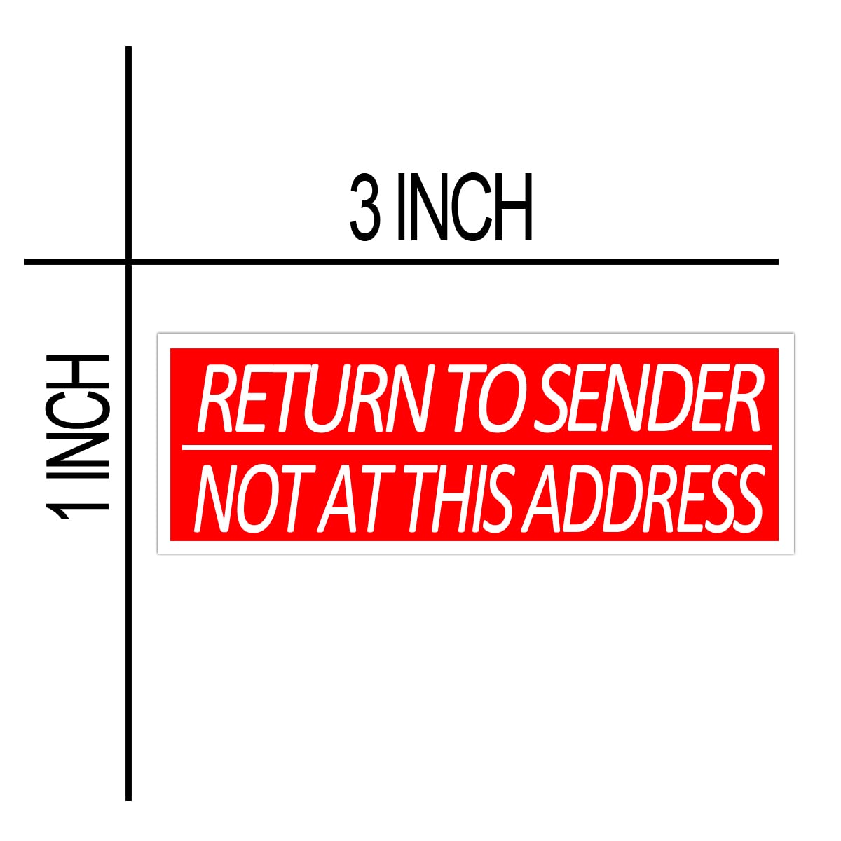 Return to Sender Not at This Address Stickers,3X1 Inch Adhesive Label Stickers,500 Pcs