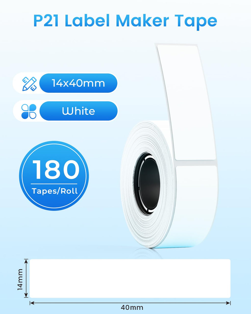 9 Rolls Compatible with Nelko P21,NDYIN N12,ORGSTA S001 Label Maker Tape 9