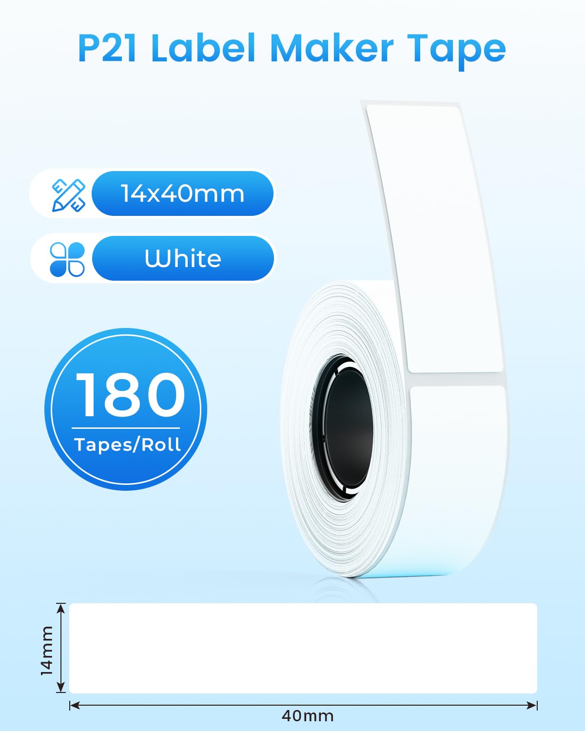 9 Rolls Compatible with Nelko P21,NDYIN N12,ORGSTA S001 Label Maker Tape 9