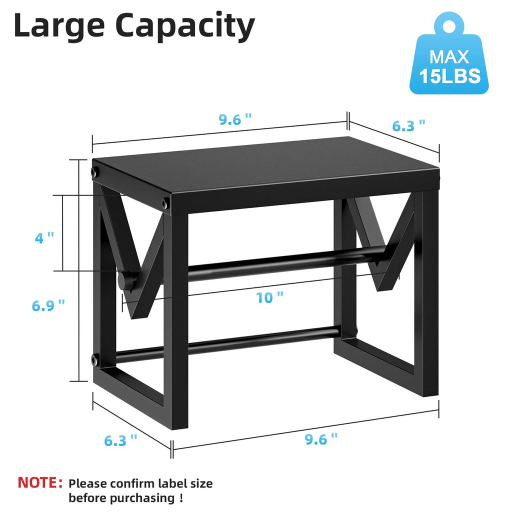 Marbrasse Label Holder for Rolls and Fanfold Labels, Black