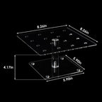 Clear Acrylic 16 Holes Push Pop Cake Stand Shooter Stand for party, wedding, bakery (7.87'' of length) (16 Hole-Square) 16 Hole-Square