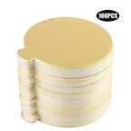 100 Pcs Gold Paper Cake Boards Mousse Cupcake Dessert Display Trays 3.54 Inch Round for Pastries Wedding Birthday Party