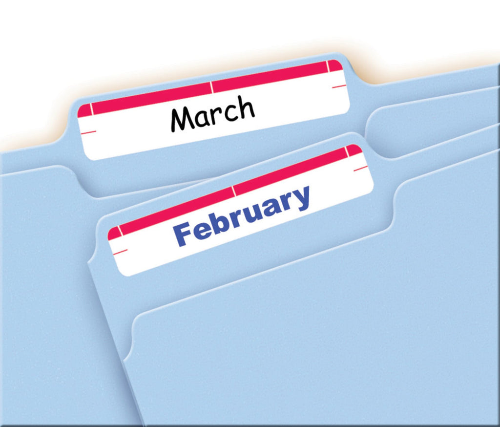Avery File Folder Labels on 4" x 6" Sheets, Easy Peel, White/Red, Print & Handwrite, 2/3" x 3-7/16", 252 Labels (5201) 252 Count (Pack of 1)