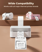 2" Shell Texture Round Thermal Labels 500 Labels/Roll+2x2 Thermal Labels 750 Labels/Roll