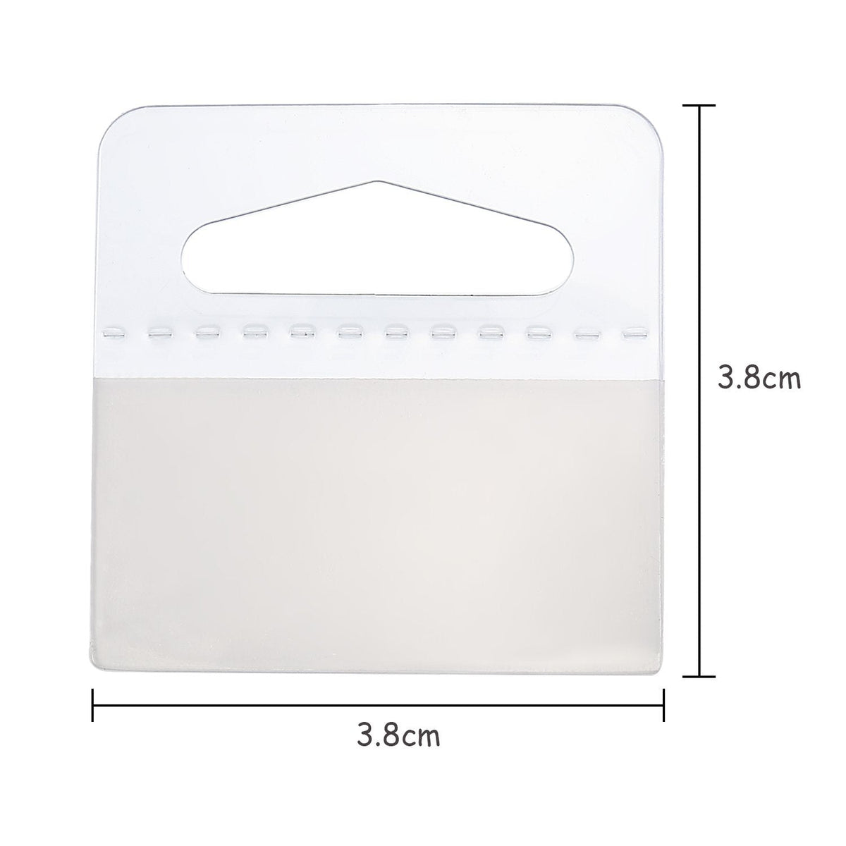 TecUnite 300 Pieces Self Adhesive Hanging Tabs, Clear Slot Hole Hang Tags