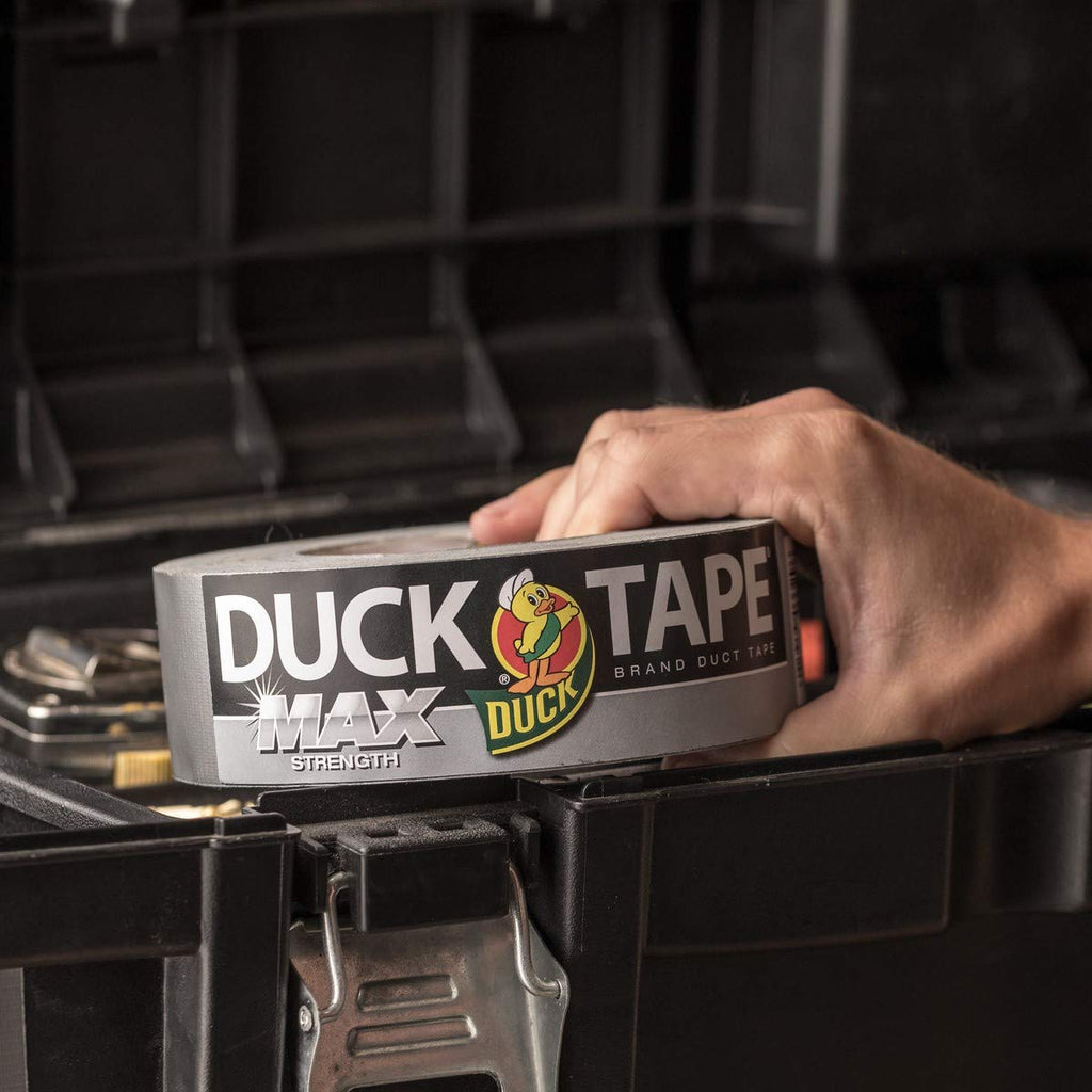 Duck Brand Max Strength Silver Duct Tape, 1.88 in x 45 Yds, Single Roll 1.88" x 45 Yds (1-Roll Pack)