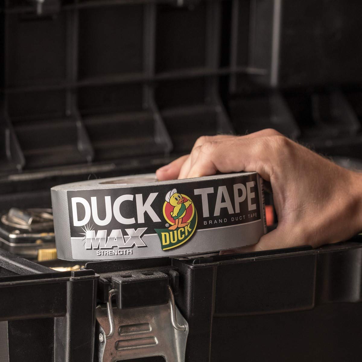 Duck Brand Max Strength Silver Duct Tape, 1.88 in x 45 Yds, Single Roll 1.88" x 45 Yds (1-Roll Pack)