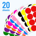 2 Inch Large Colored Dot Stickers Big Removable Circle Labels Multicolored 2 Inch