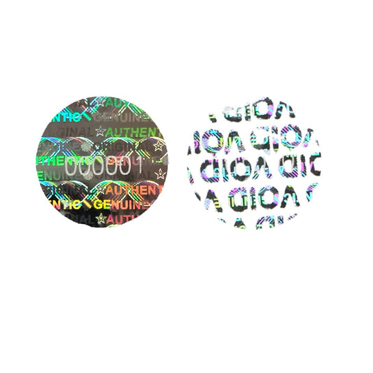360pcs Security Tamper Evident Seal Warranty Void Original Genuine Authentic Hologram Labels/Stickers / Unique Sequential Serial Numbering Tamper Proof Stickers（0.6inch，Silver,GQYH）