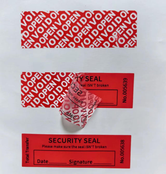 100PCS Void Stickers Tamper Evident Void Stickers,Writable Security Warranty Seal, Security Labels, (1 * 3.15 inch,Red)