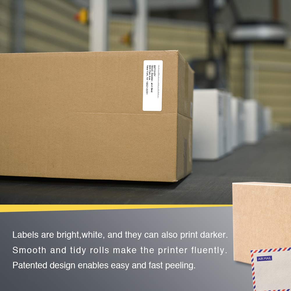 BETCKEY - 2.625" x 1" (67 mm x 25 mm) Thermal Labels, [2 Roll/4000 Labels]