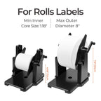 MUNBYN External Rolls Label Holder, 2 in 1 Fan-Fold Stack Paper Holder for Desktop Thermal Label Printer (Pack of 2) Large (Pack of 2)