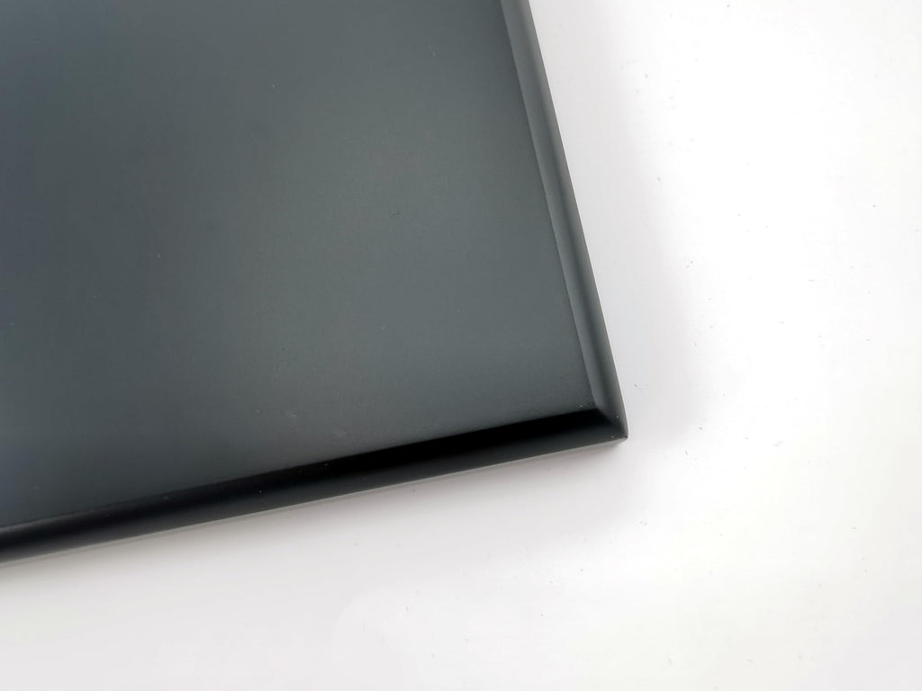 MDF Wooden Display Base Plaque, 12" x 8", Bevel Edge, Art Display Stand, Sculpture Stand, Jewelry Display Stand black