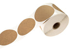 3" Natural Brown Kraft Stickers / 500 Blank Kraft Circle Labels/DIY Round Canning Labels/Made in The USA 3"