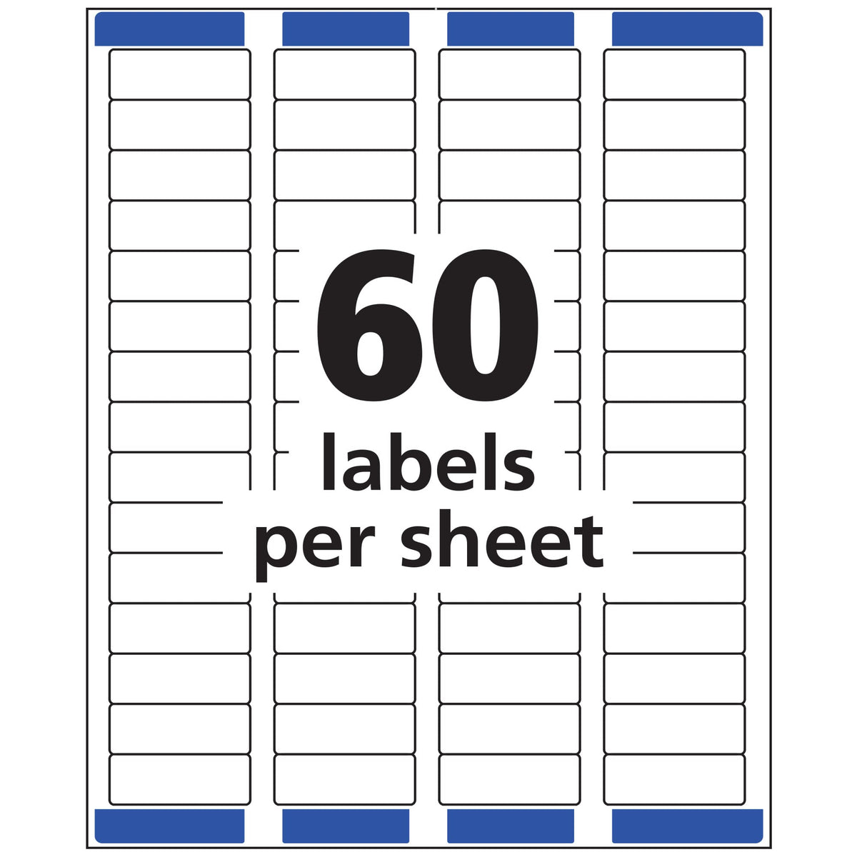 Avery® Printable Return Address Labels, Sure Feed® Technology, 0.5" x 1.75", White, 6,000 Blank Mailing Labels (05155) 0.5" x 1.75" 6,000 labels