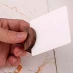 Tinoaly 30pcs Wooden Table Number Stands(Brown, White)