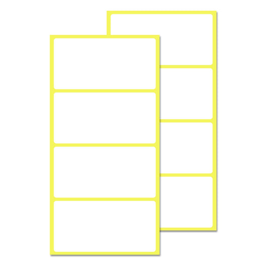 200 Pack, 4" x 2", Labels Stickers for Storage Bins - Matte White 200 Pack