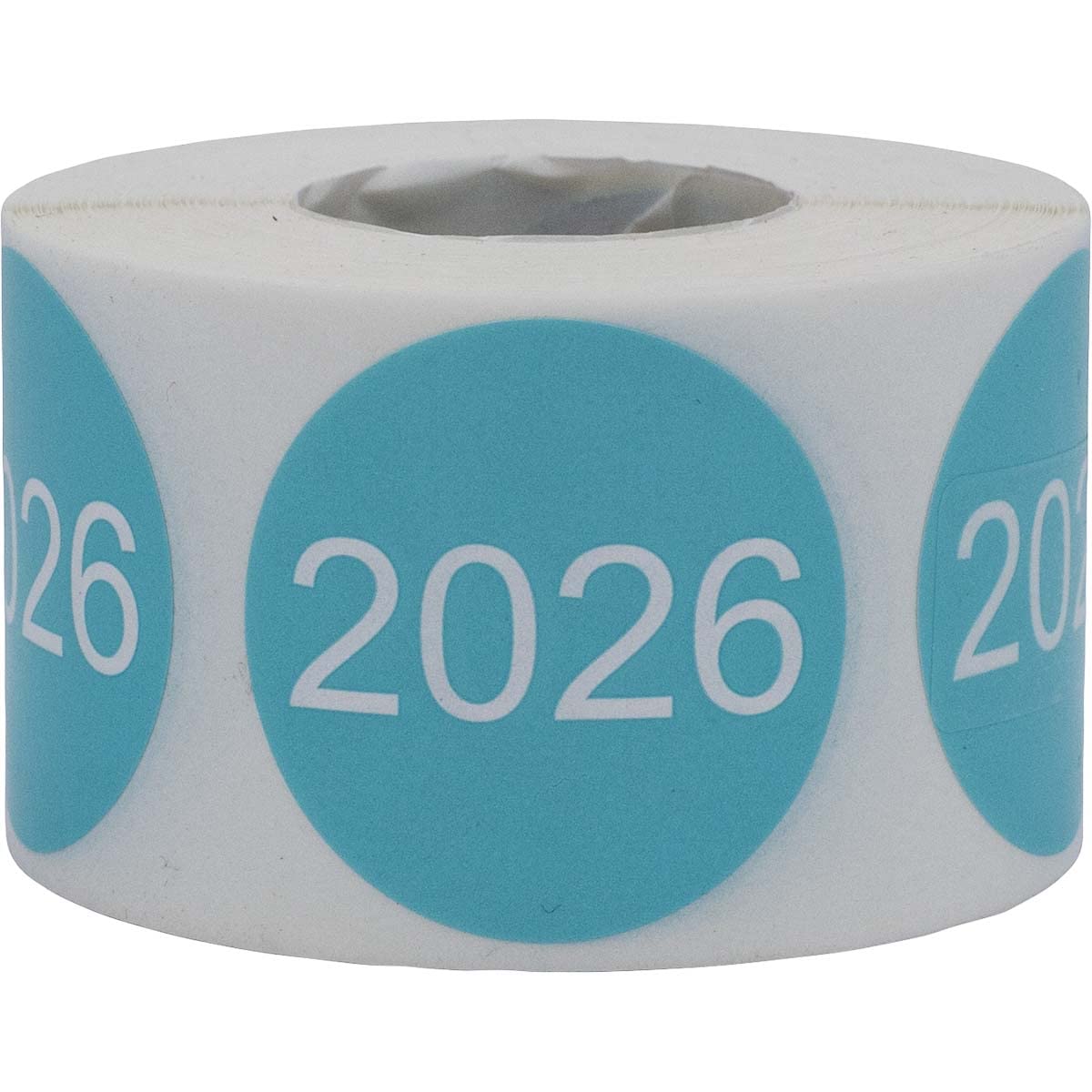 InStockLabels 2026 Year Stickers (Teal) - 1.5", 500 Round Stickers Per Roll – Round Labels for File Folders, Sticker Labels for End of Year Organization, Circle Stickers for Office & Home Use Teal