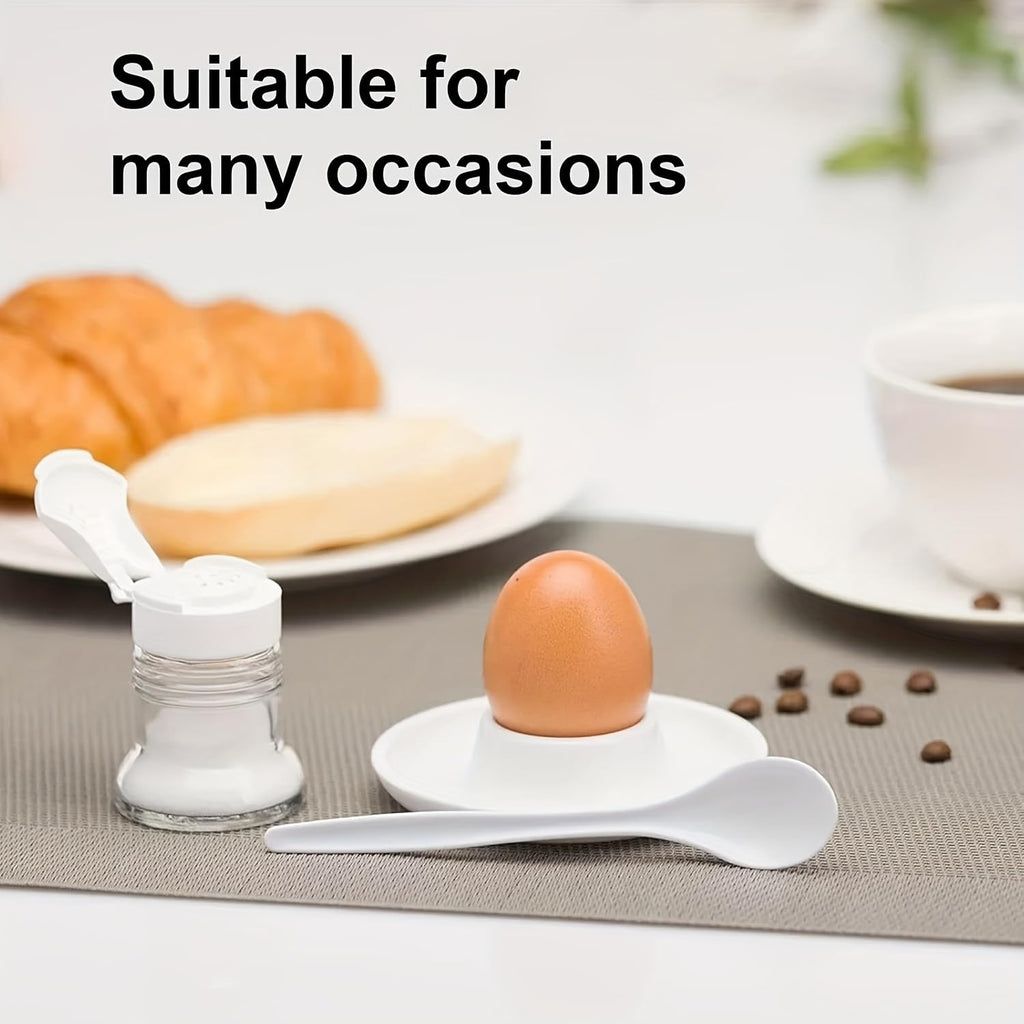 6 Pack White Round Egg Display Stand, Reusable Easter Table Centerpiece Holder, Decorative Tray for Home Party Decor