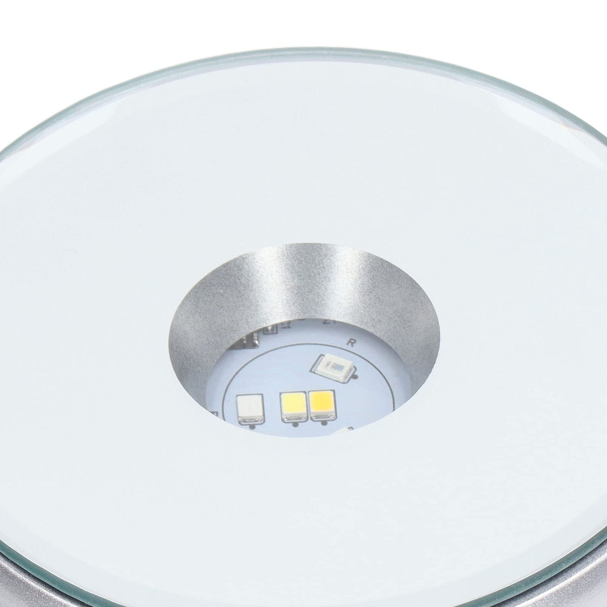 Rotating Display Stand, 360 Degree Light Colorful Crystal Base Cup Turner, Revolving Display Stand, 80 Seconds Per Lap, for Glass Art Gifts