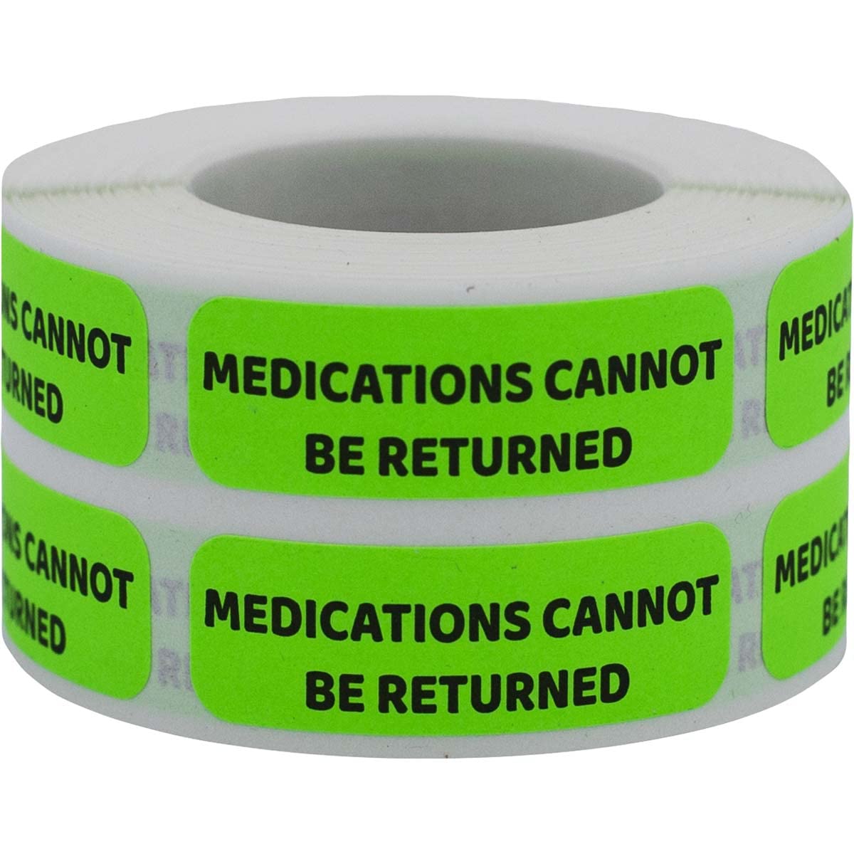Medications Cannot Be Returned Medical Healthcare Labels, 0.5 x 1.5 Inch Rectangle, 500 Total Labels