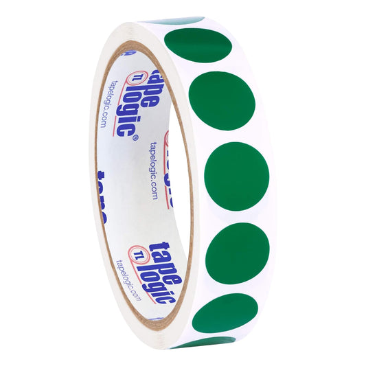 Tape Logic Colored Polka Dot Label Stickers 3/4" Green (500-pk) Small Round Circle Sticker Labels Blank Dots for Color Coding, School Supplies for Classroom Paper, Teachers, Students & Kids