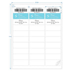 Methdic Address Labels 1" x 2-5/8" 3000 Labels Sticker Paper for Laser/Ink Jet Printer Mailing Labels 8.5"×11" White 30 per Sheet Rectangular 1" x 2-5/8" 100 Sheets