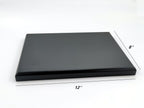 MDF Wooden Display Base Plaque, 12" x 8", Bevel Edge, Art Display Stand, Sculpture Stand, Jewelry Display Stand black