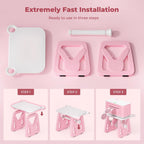 MUNBYN Thermal Label Holder for Rolls and Fanfold Labels White and Pink