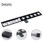 Light Up Decal Wanted Stars Led Stickers 4 Light Mode Glow Panels for Car Auto Window EL Panel Light Decoration